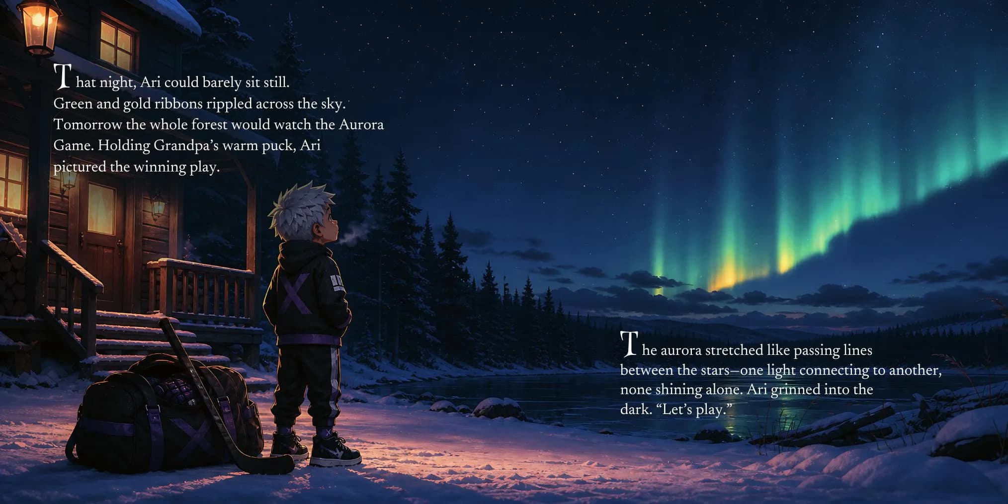 Spread: the aurora the night before